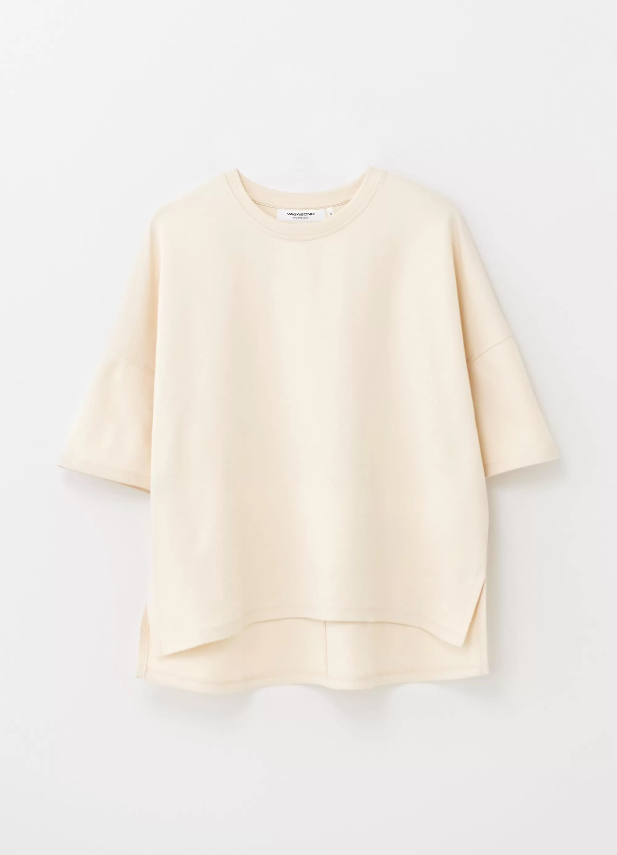 Store Vagabond BOXY T-SHIRT W OffWhitetekstil